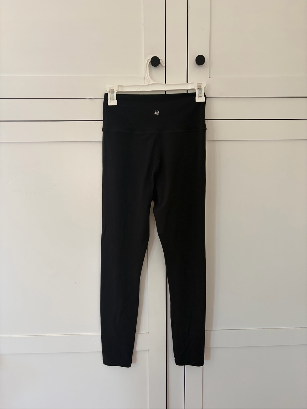 Athleta Black Transcend Crossover ⅞ Tight Leggings Size Medium Tall - Picture 7 of 9